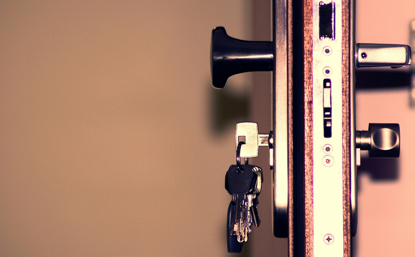 a lock with keys